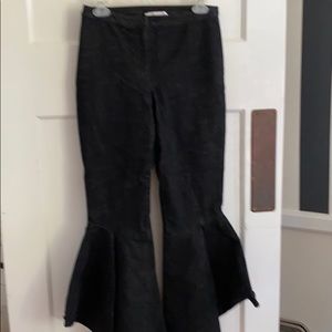 Black Denim tulip flare jeans